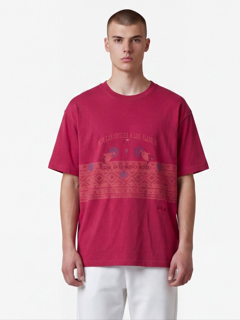 Vintage Fila Men's Large T-shirt "Par Las Cruces a Los Alamos"